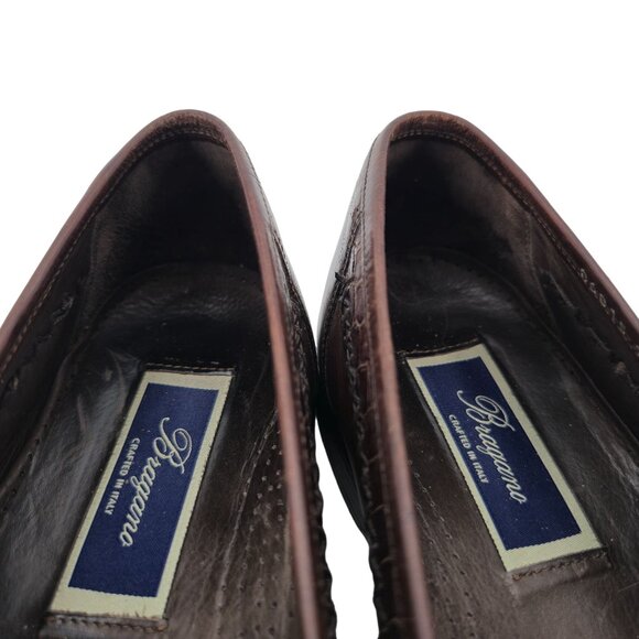 Vintage Bragano Cole Haan Alligator Crocodile Caiman Italy Leather Loafers Mens main image 9